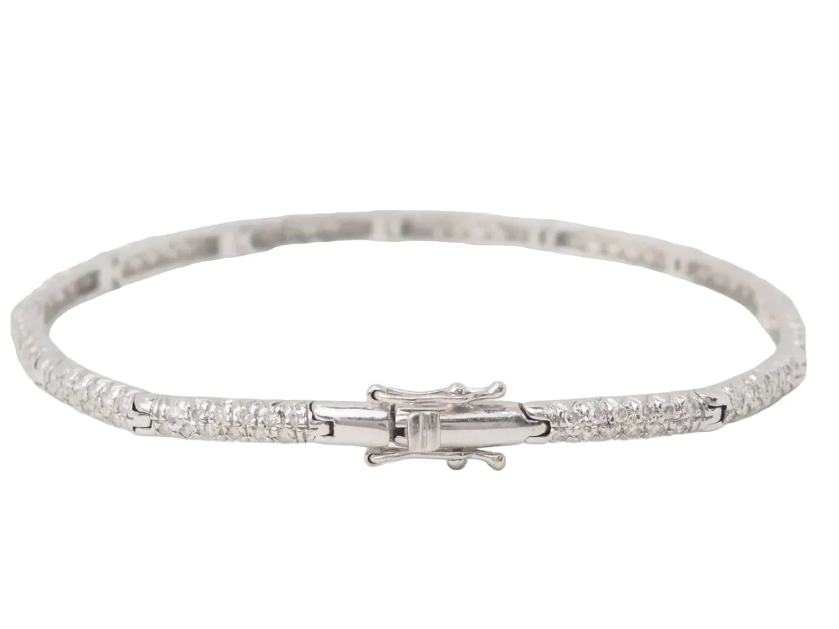 Bracelet Line in white gold and diamonds - Image 3