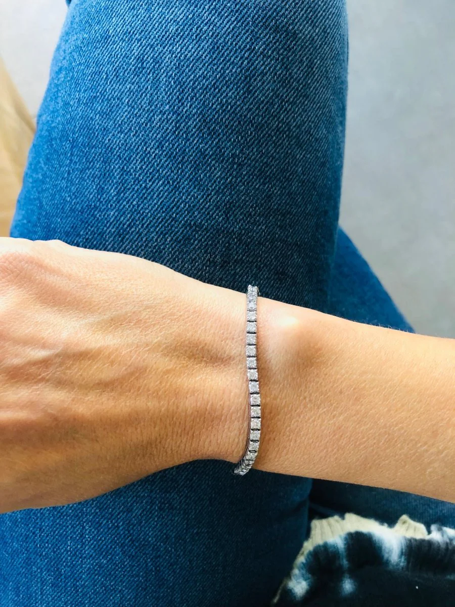 River bracelet in white gold and diamond - Image 5