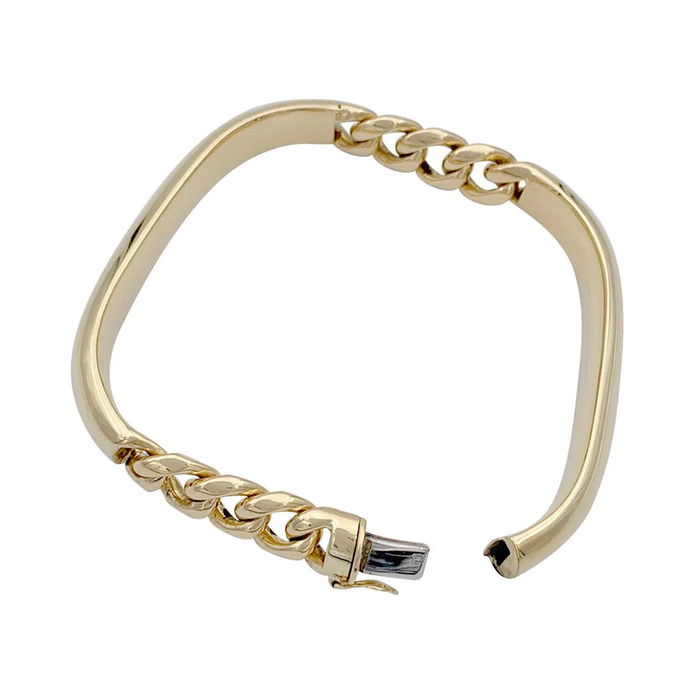 Semi-rigid yellow gold bracelet - Image 3