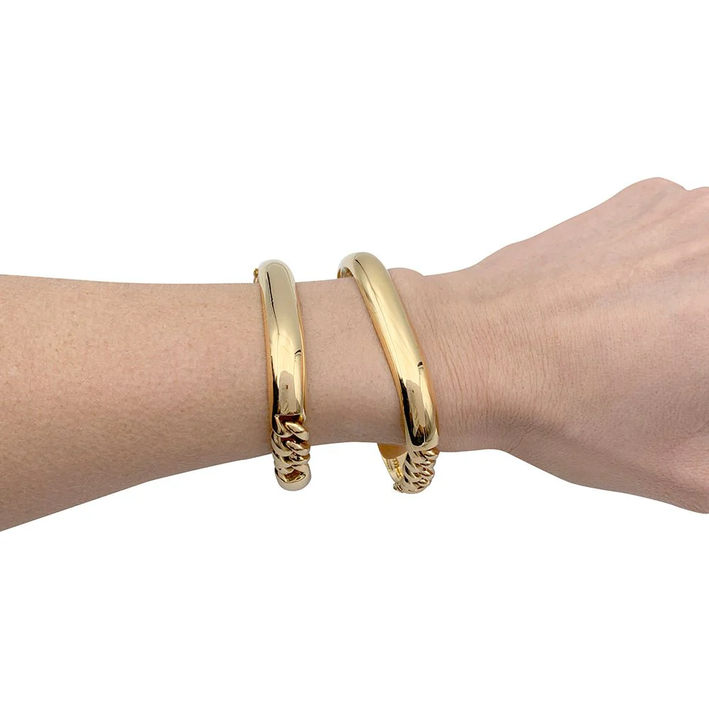 Semi-rigid yellow gold bracelet - Image 5