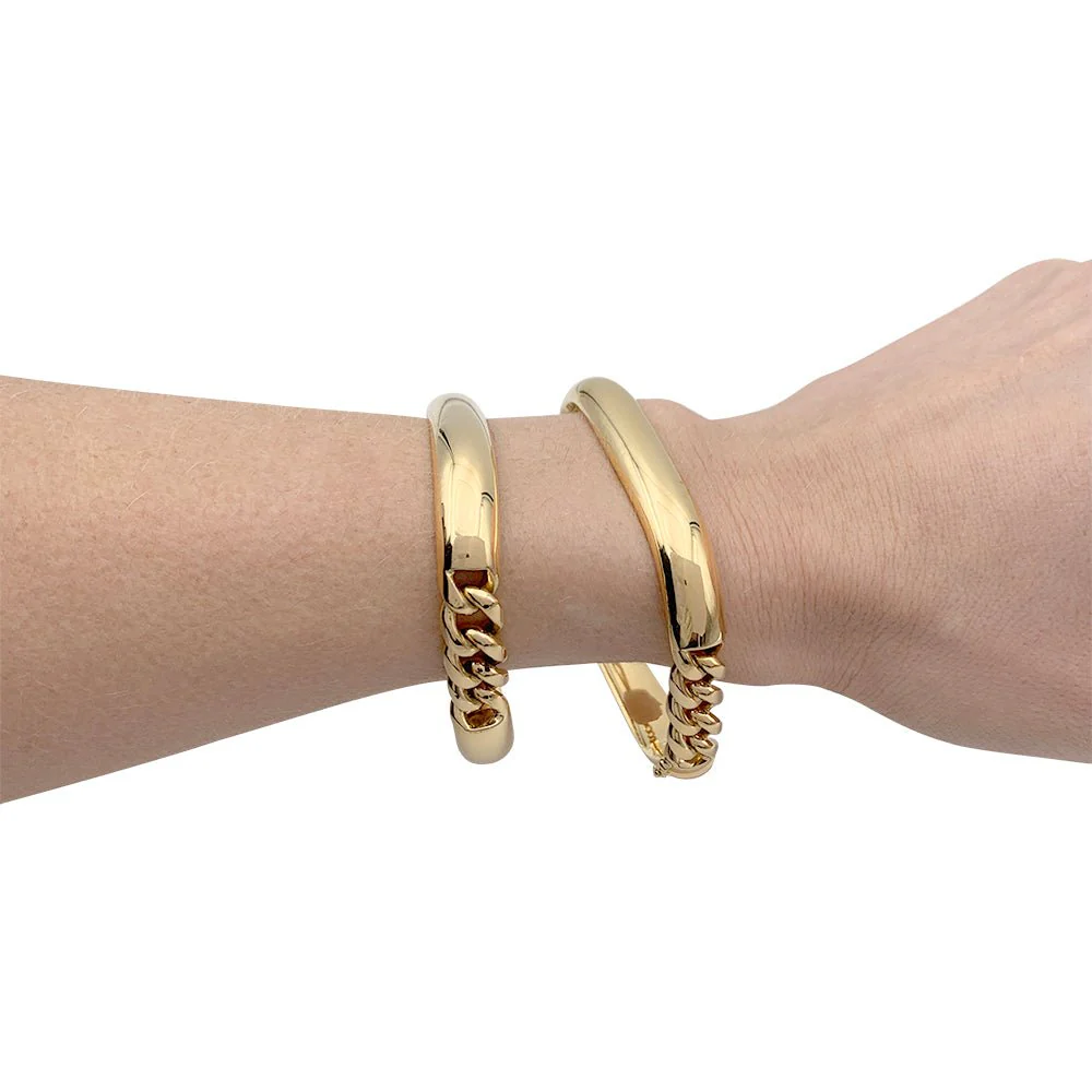 Semi-rigid yellow gold bracelet - Image 7