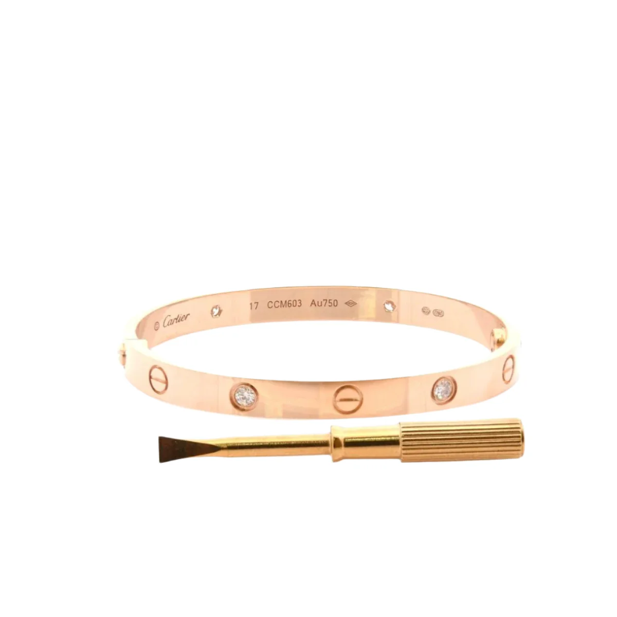 CARTIER "Love" bracelet in yellow gold and diamonds - Image 2