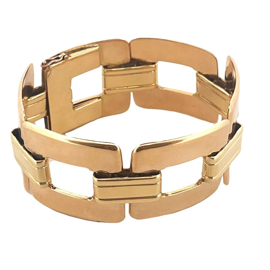 Yellow gold cuff bracelet - Image 5