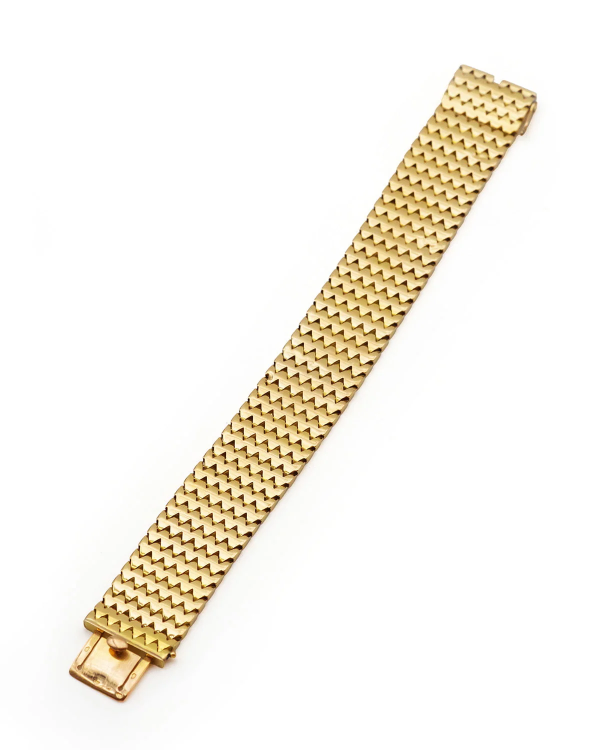 Flexible Bracelet in Yellow gold, Platinum, Ruby and Diamonds - Image 4