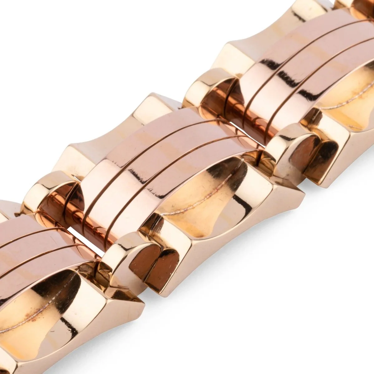 Yellow and rose gold tank bracelet - Image 5