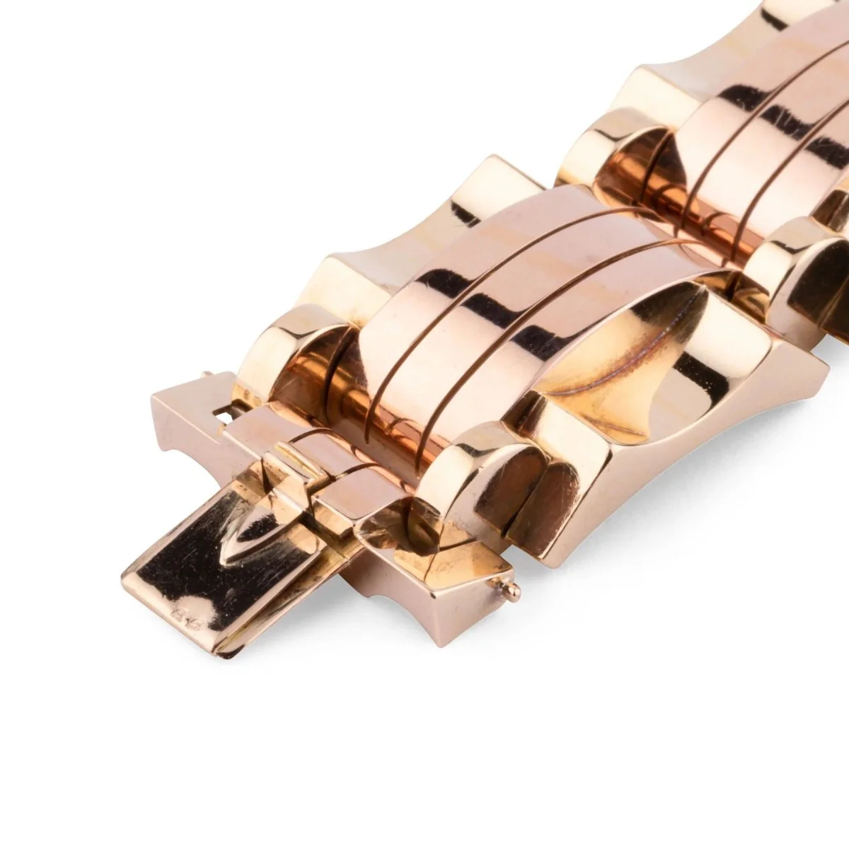Yellow and rose gold tank bracelet - Image 6