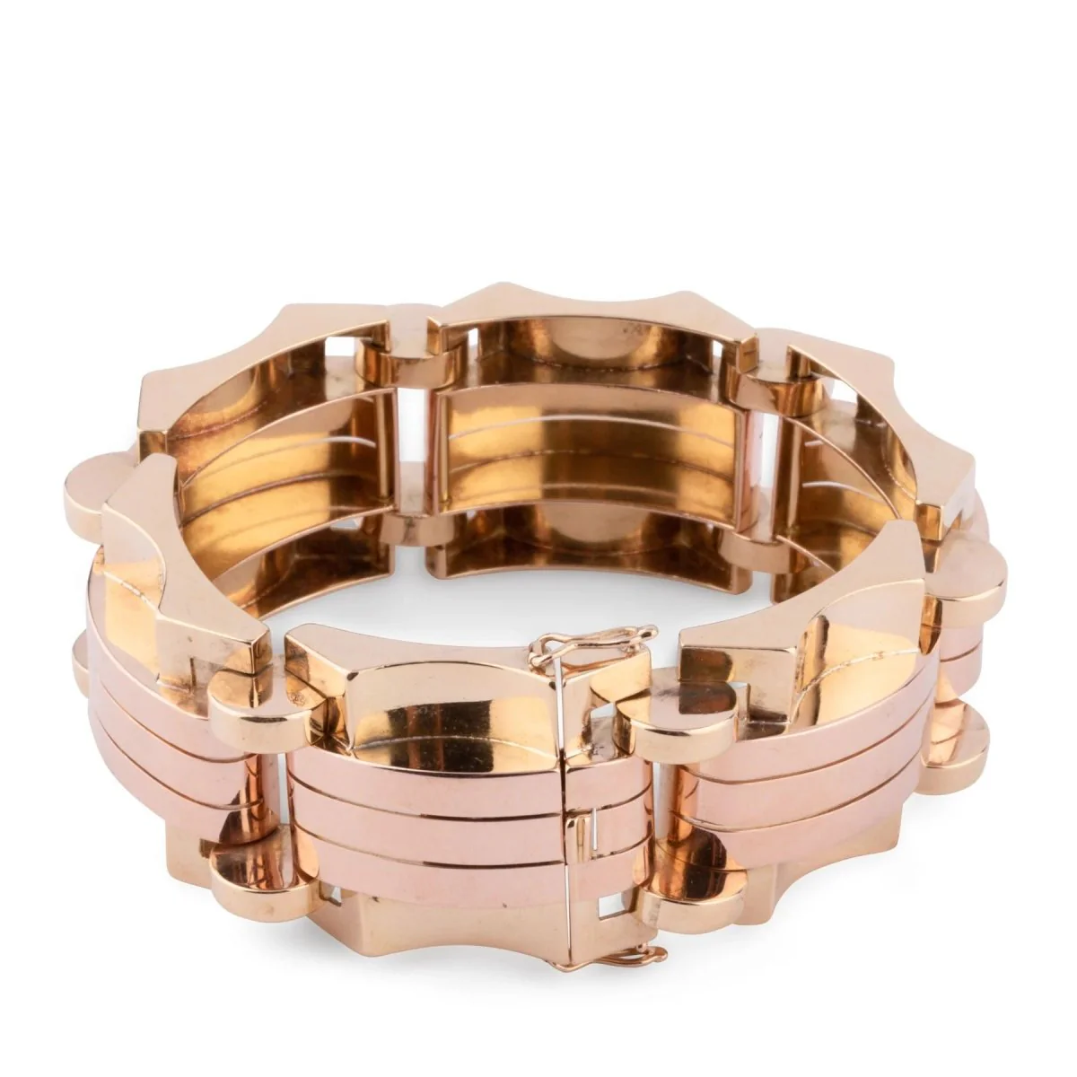 Yellow and rose gold tank bracelet - Image 9
