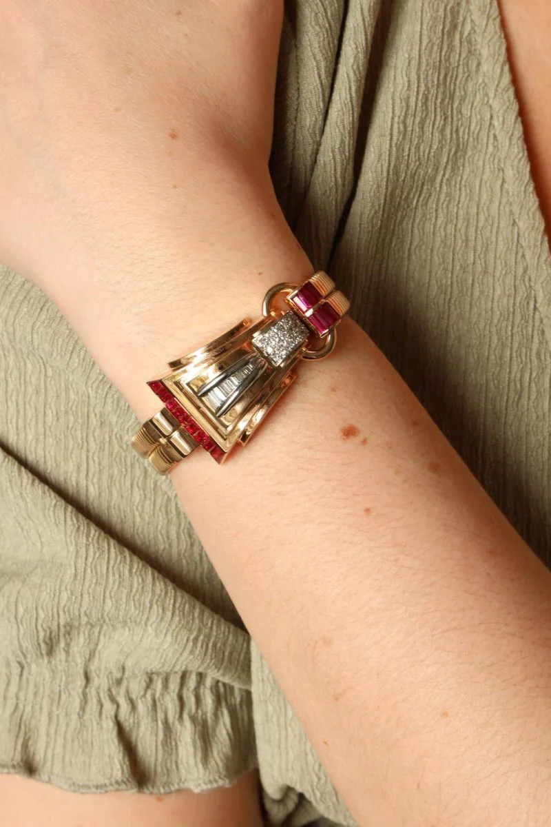Tank Bracelet Rose Gold Diamond - Image 2