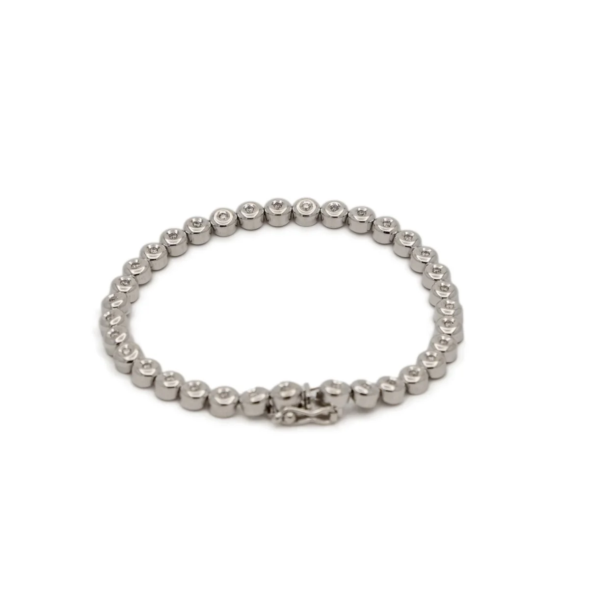 Bracelet Line in white gold and diamonds - Image 4