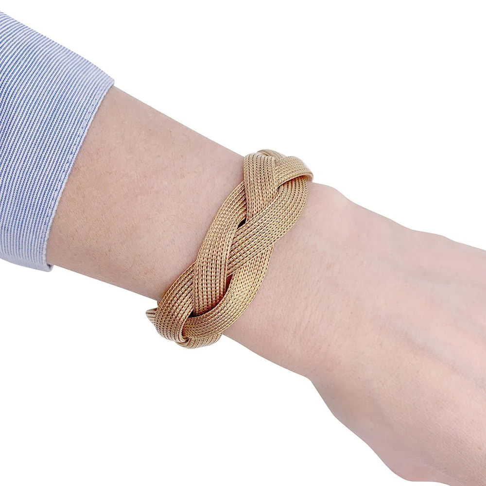 Yellow gold braid bracelet - Image 2