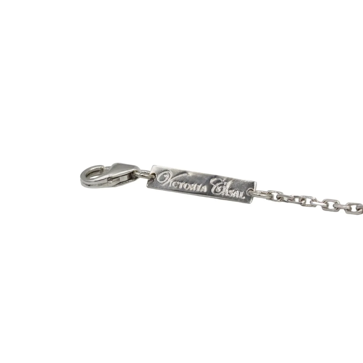 Bracelet VICTORIA CASAL "Étiquette" in white gold, Mother-of-pearl and diamonds - Image 5