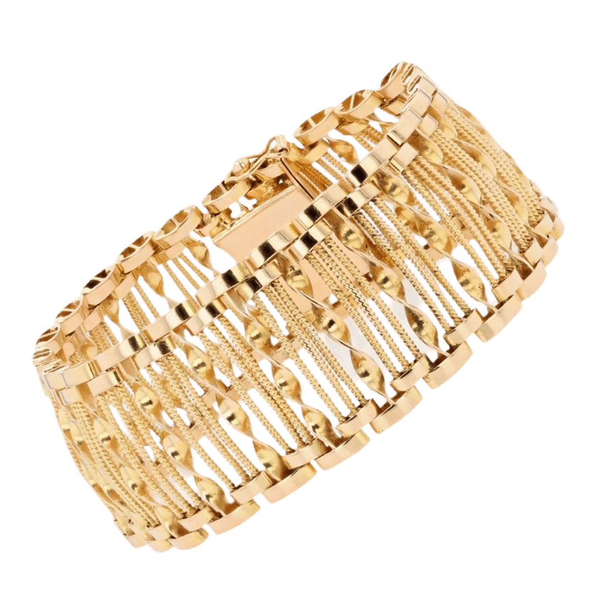 Flexible bracelet in yellow gold - Image 4