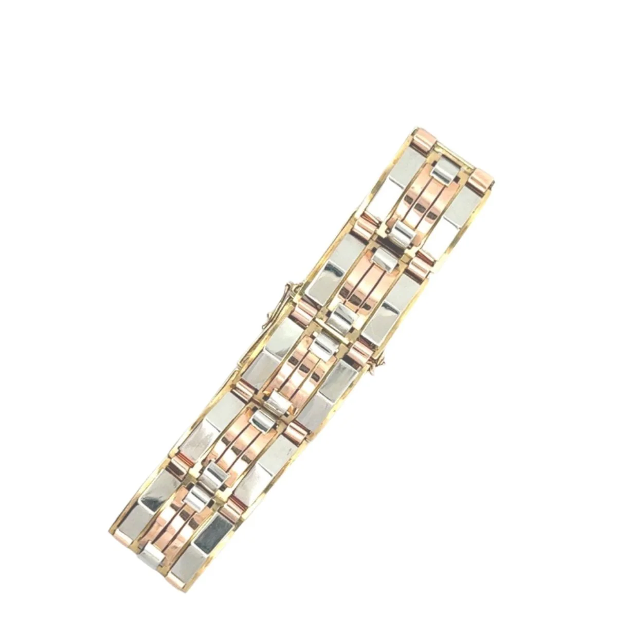 Art Nouveau bracelet in three golds - Image 3