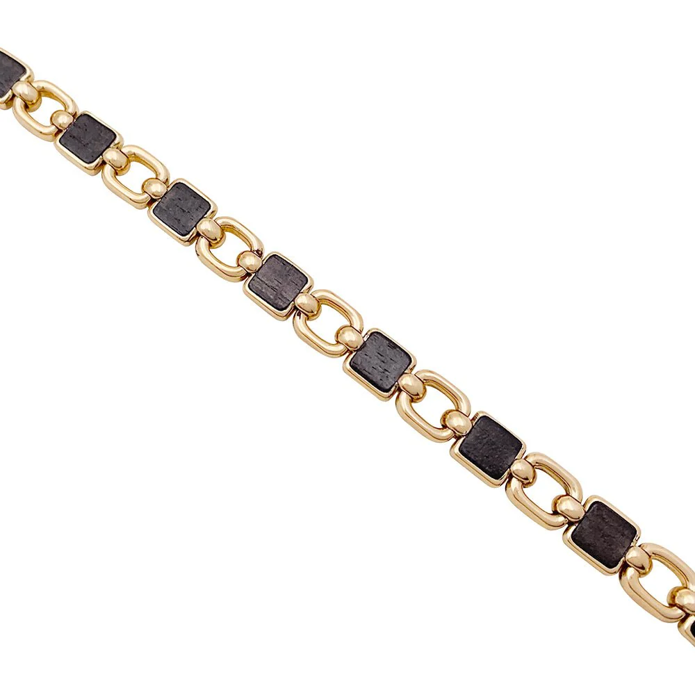 VAN CLEEF & ARPELS bracelet in yellow gold and amourette wood - Image 3