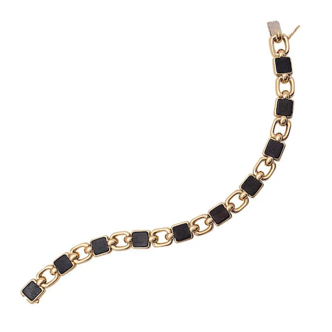VAN CLEEF & ARPELS bracelet in yellow gold and amourette wood - Image 4