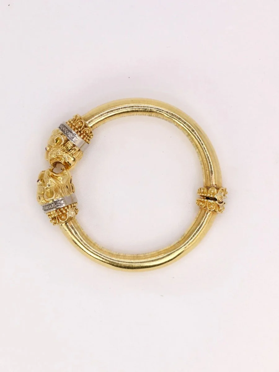 ZOLOTAS Gold ruby diamond feline head bracelet - Image 7