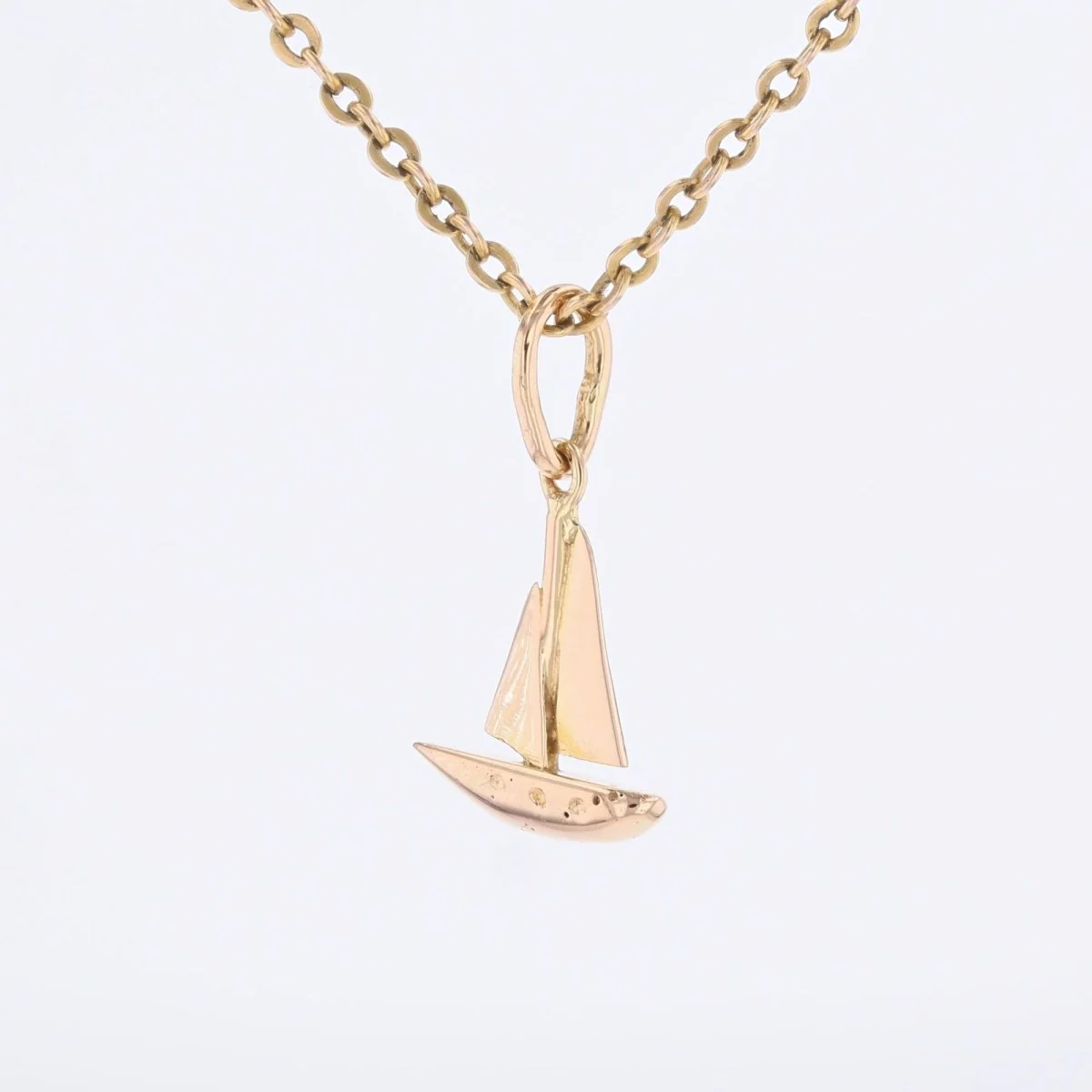 Yellow gold sailboat pendant - Image 5
