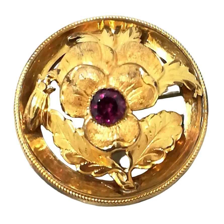 Brooch Antique Gold Plated - Image 3