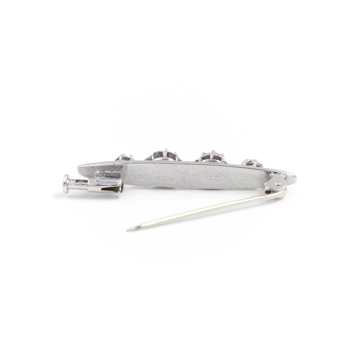 Art Deco brooch in white gold and diamonds - Image 5