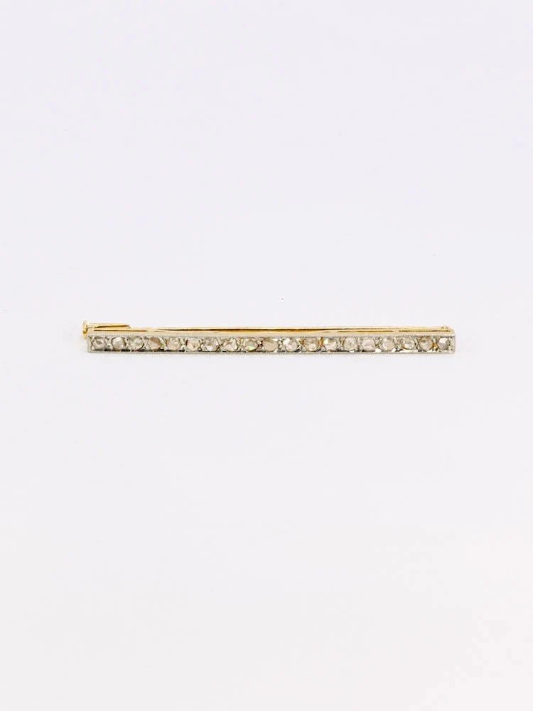 Belle Epoque brooch in yellow gold with rose-cut diamonds 0.4 carat