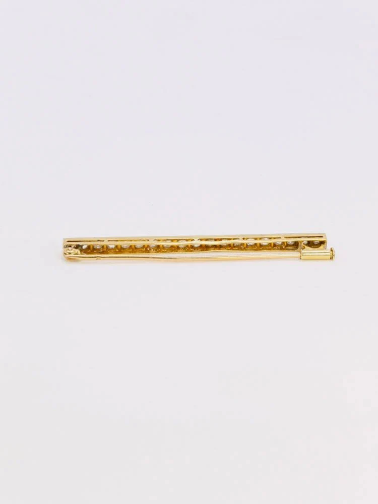 Belle Epoque brooch in yellow gold with rose-cut diamonds 0.4 carat - Image 3
