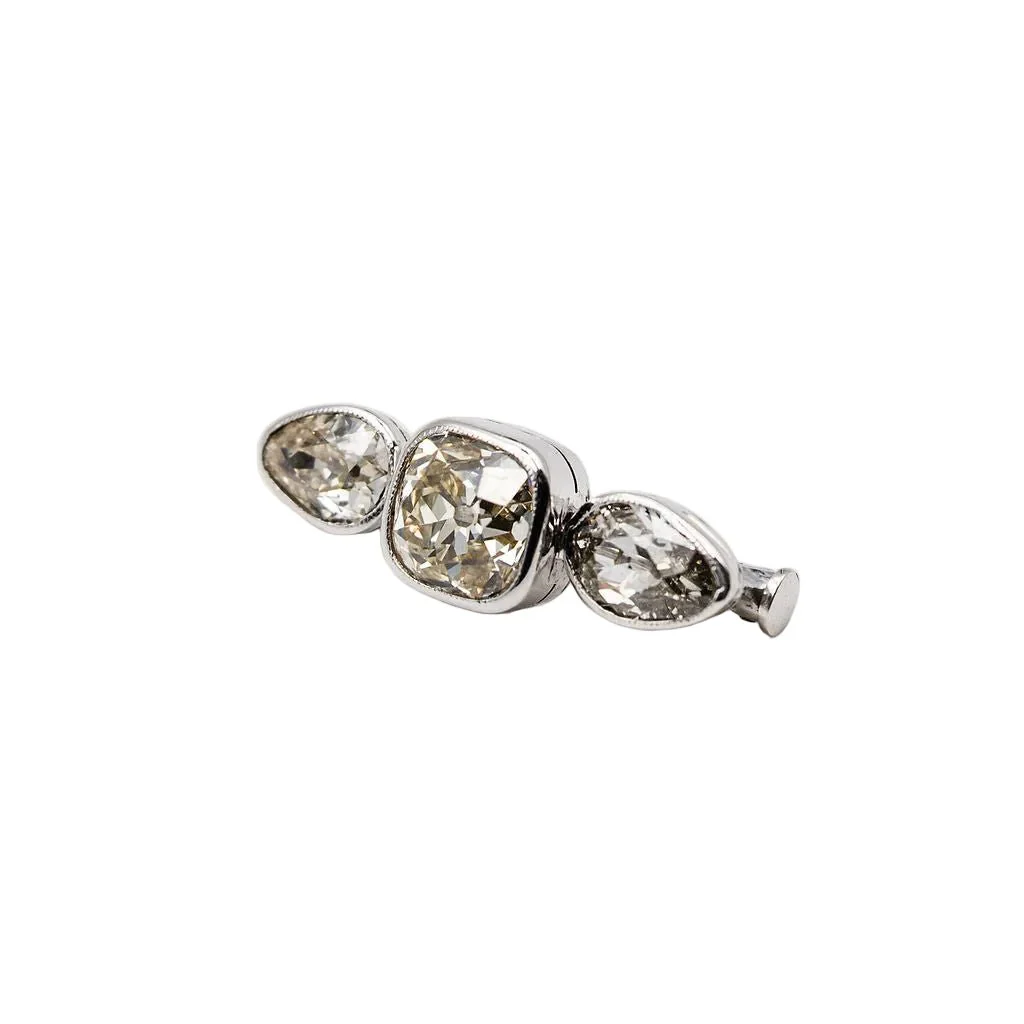 Silver and diamond brooch - Image 5