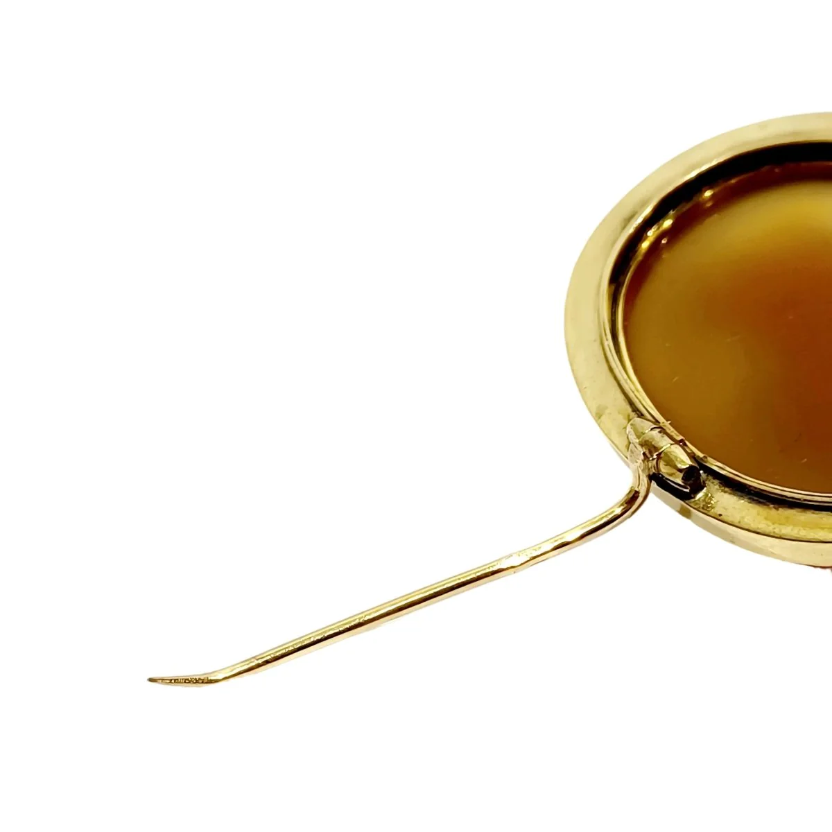 Yellow gold, carnelian and diamond brooch - Image 6