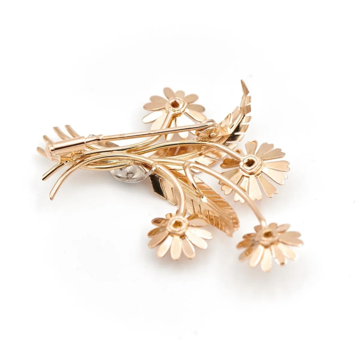 Brooch Flower Rose gold Diamond - Image 6