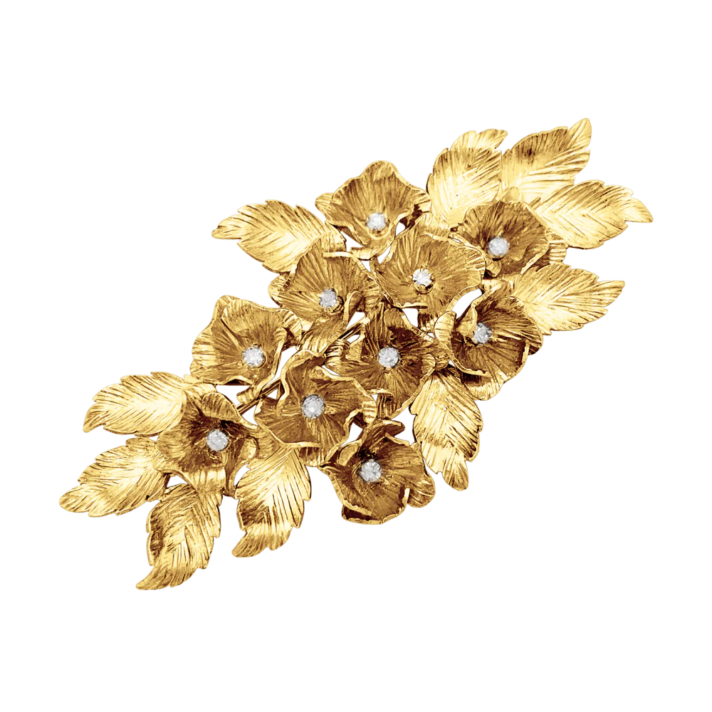 Broche Épingle en or jaune et diamant - Image 3