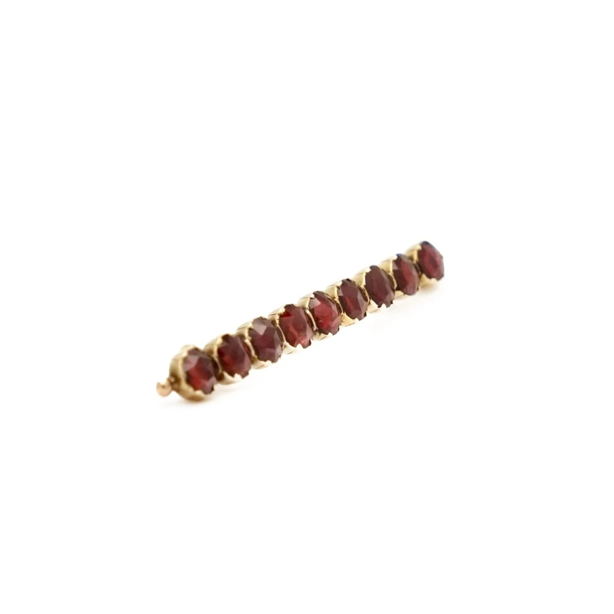 Brooch at yellow gold and almandine garnets - Image 3