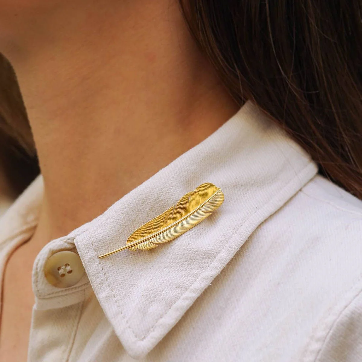 HERMÈS brooch in yellow gold - Image 2