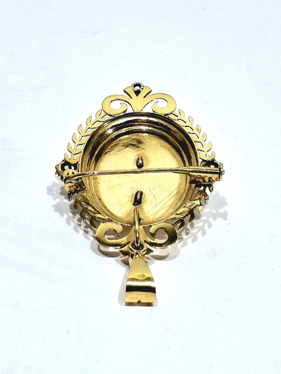 Brooch pendant in rose gold, Napoleon III - Image 7
