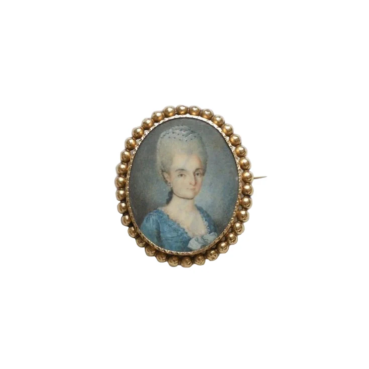 Portrait brooch in yellow gold - Image 3