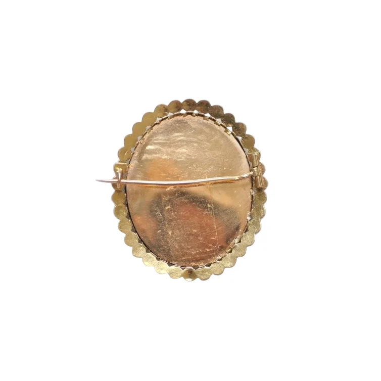 Portrait brooch in yellow gold - Image 4