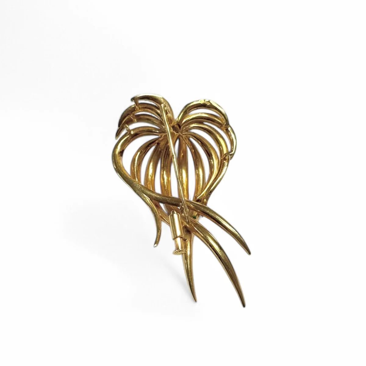 Brooch "posidonia" in yellow gold, green enamel and pearl - Image 6