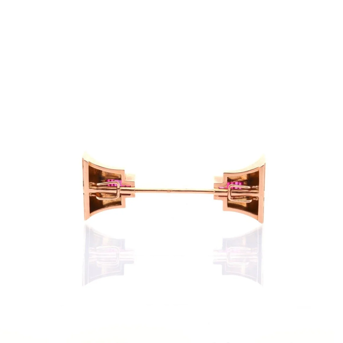 Brooch at yellow gold and ruby - Image 2