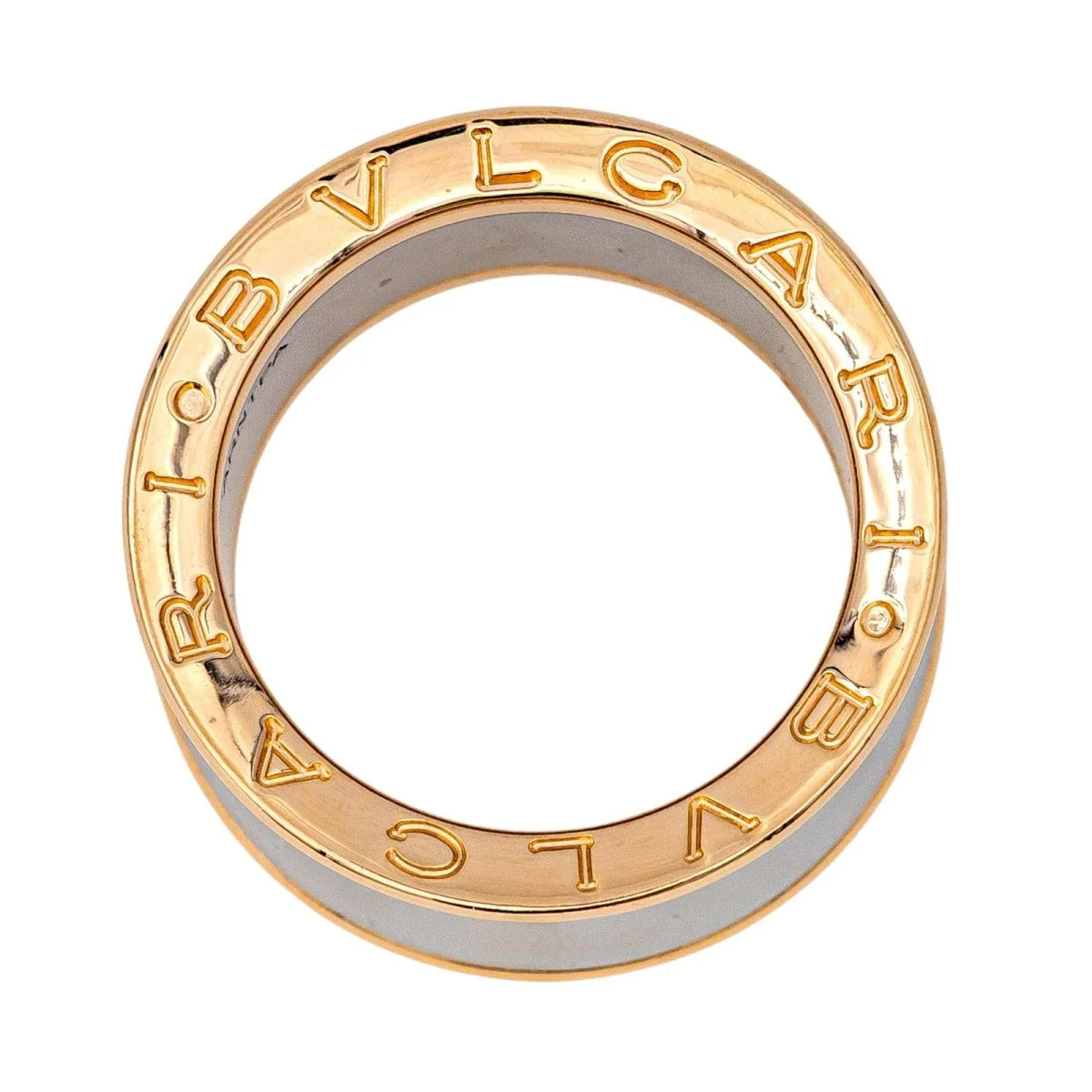 Ring BULGARI "B.ZERO1" headband in rose gold and steel - Image 3