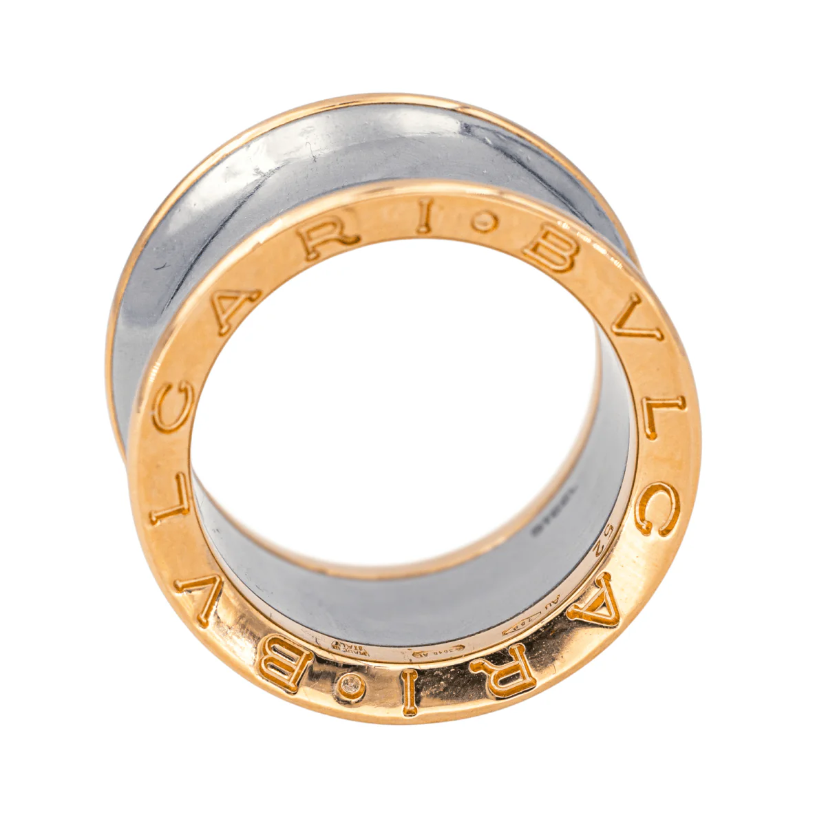 Ring BULGARI "B.ZERO1" headband in rose gold and steel - Image 6