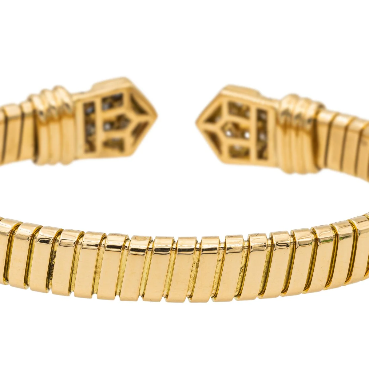 Bulgari Tubogas mesh bracelet Yellow gold Diamond - Image 6