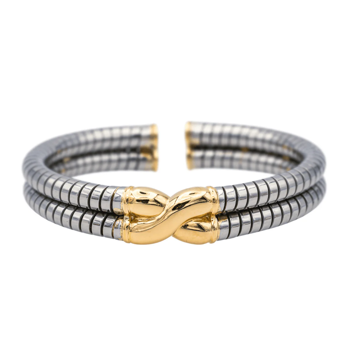 Bracelet BULGARI wedding band in yellow gold and steel