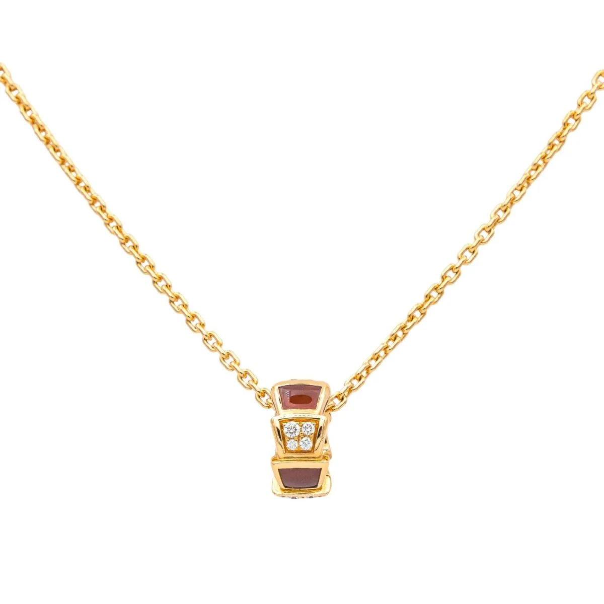 BULGARI "Viper" Necklace in rose gold, carnelian, and diamonds - Image 3