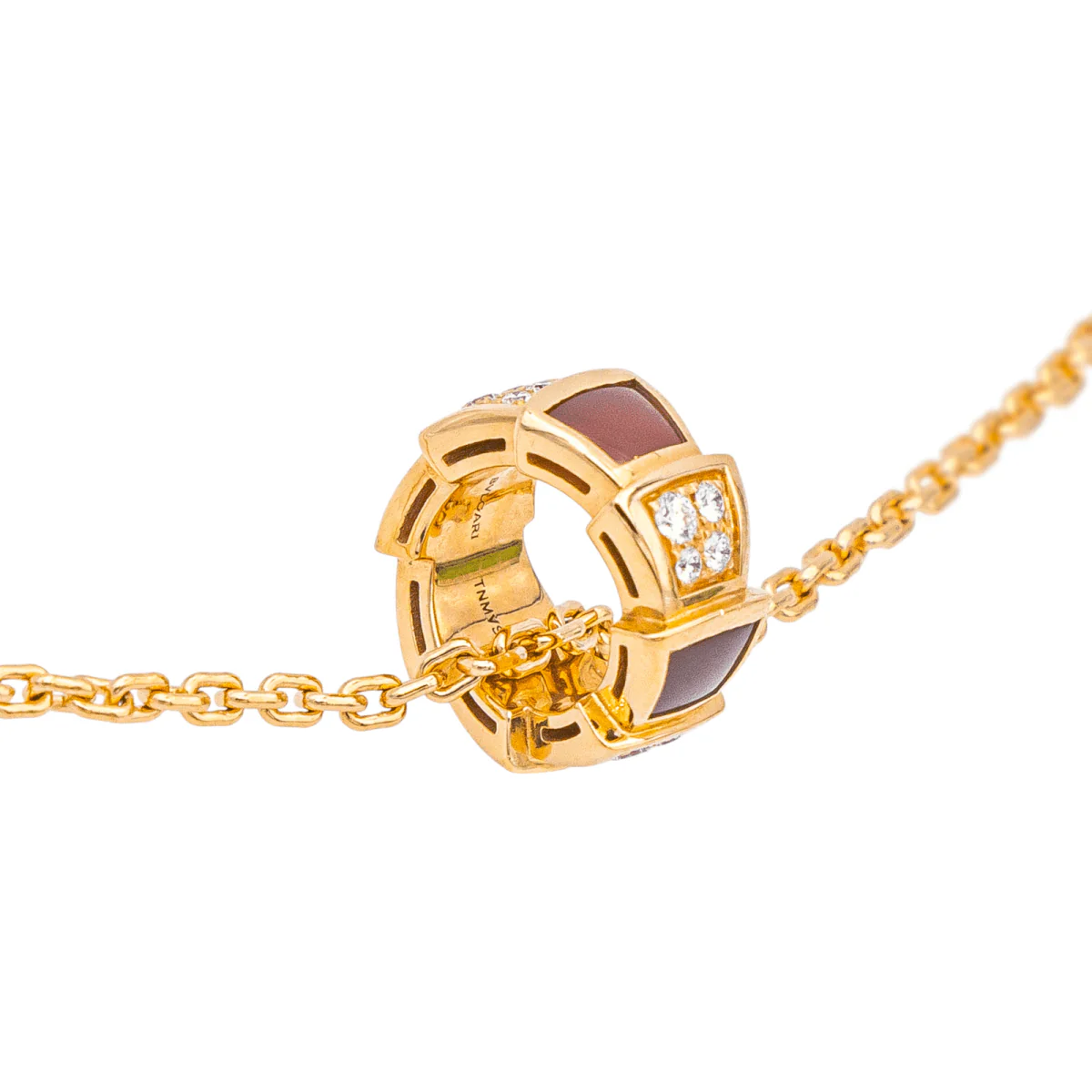BULGARI "Viper" Necklace in rose gold, carnelian, and diamonds - Image 6