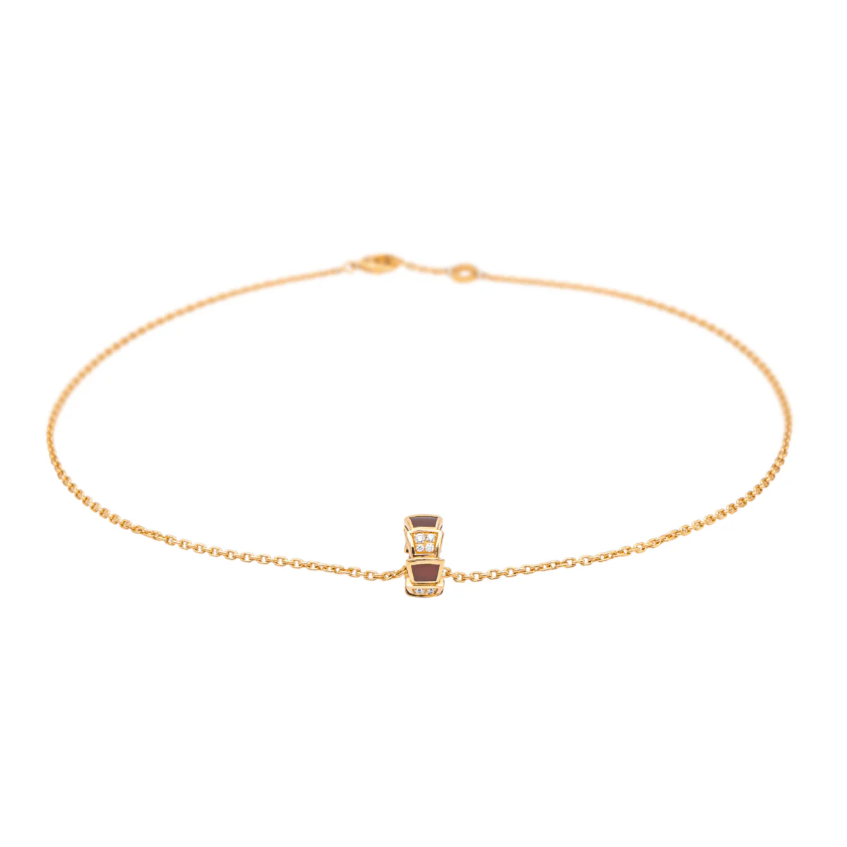 BULGARI "Viper" Necklace in rose gold, carnelian, and diamonds - Image 8