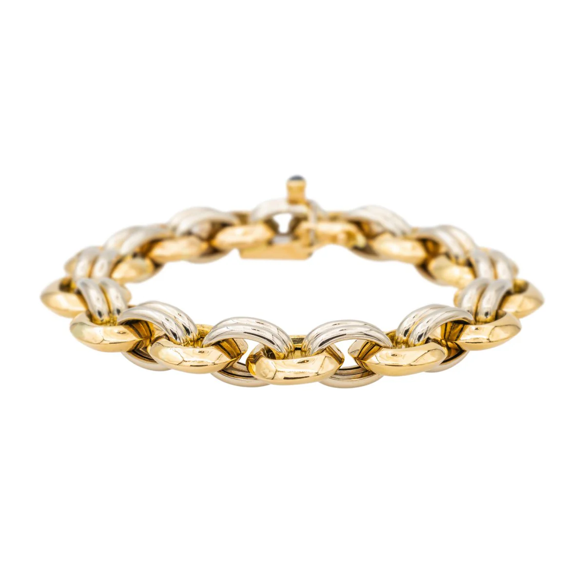 Bracelet CAPLAIN SAINT ANDRÉ in yellow gold and white gold - Image 3