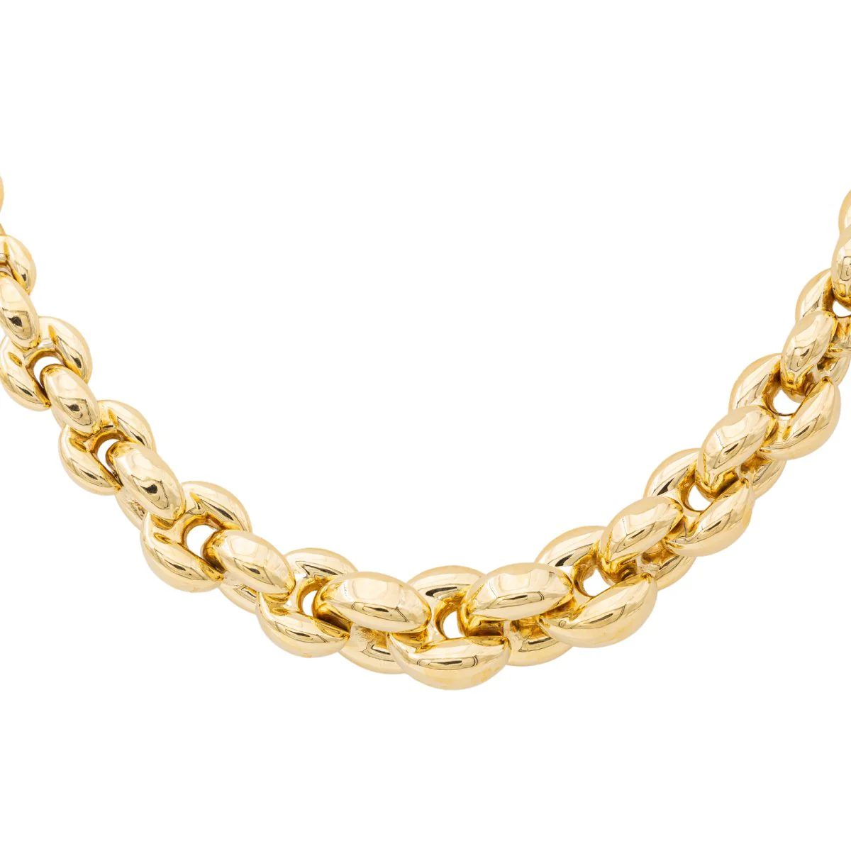 CAPLAIN SAINT-ANDRÉ soft mesh necklace in yellow gold and sapphire - Image 4