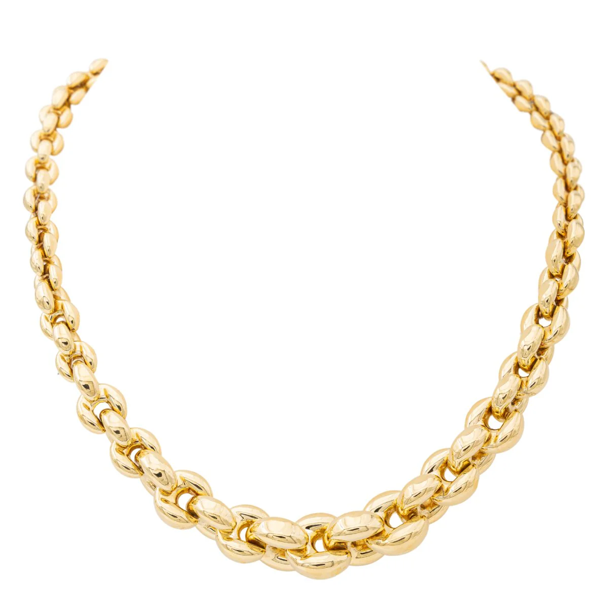 CAPLAIN SAINT-ANDRÉ soft mesh necklace in yellow gold and sapphire - Image 7
