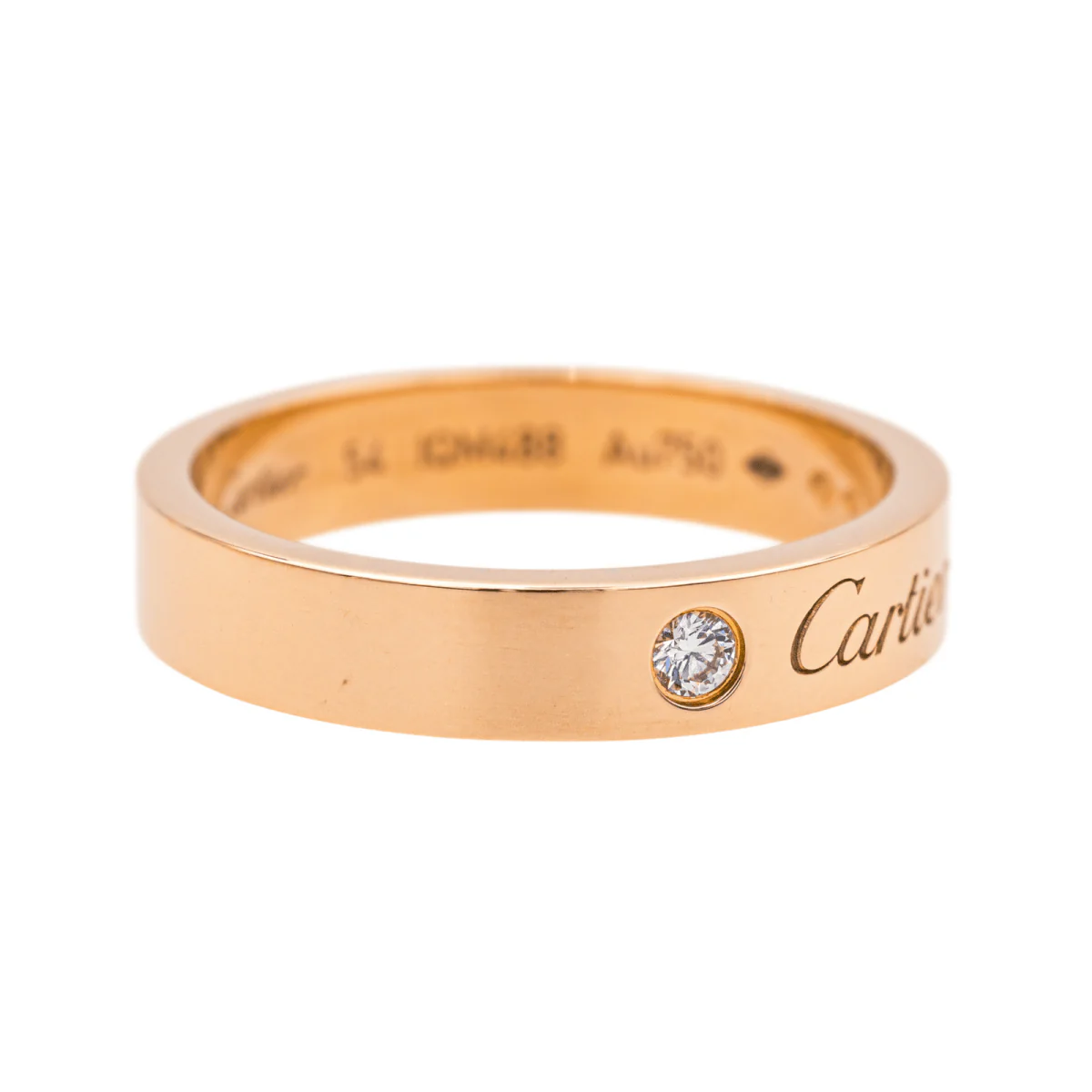 Ring CARTIER "C de Cartier" wedding ring in rose gold and diamond - Image 6