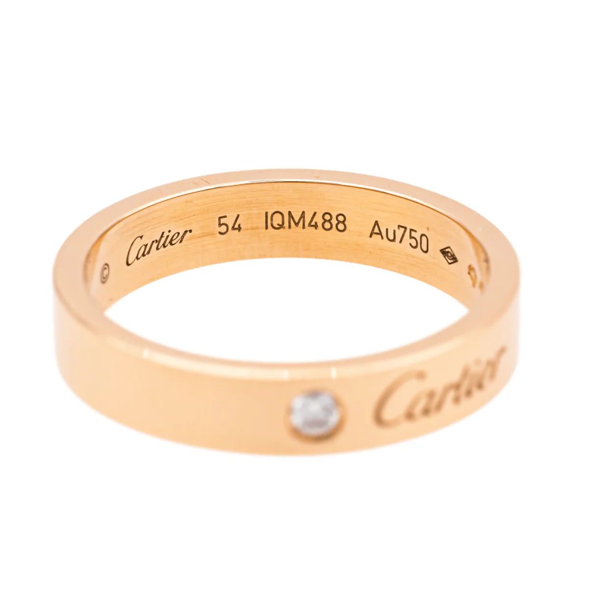 Ring CARTIER "C de Cartier" wedding ring in rose gold and diamond - Image 7