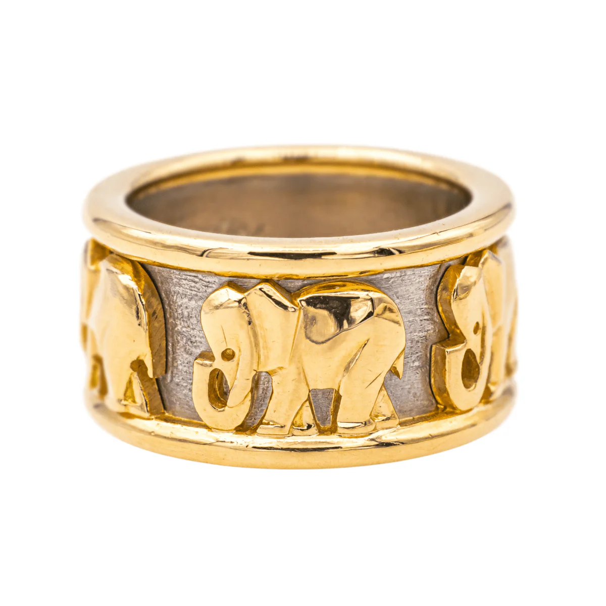 Ring CARTIER "Elephant" headband in yellow gold and white gold