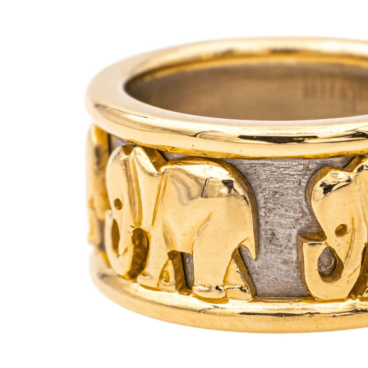 Ring CARTIER "Elephant" headband in yellow gold and white gold - Image 3